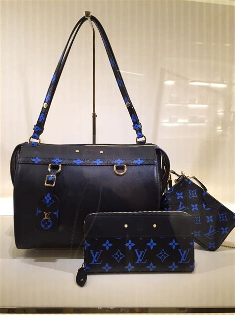 blue and black louis vuitton bag|louis vuitton blue bag monogram.